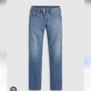 LEVIS 501 ORIGINAL STRETCH NWT 38X30 MID WASH. STRAIGHT LEG. MENS. Button Fly